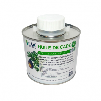 Huile de cade – Assainit et protège les sabots de l’humidité